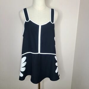 Victoria Beckham for Target‎ Sleeveless Floral Peplum Top Tank Black Sz L